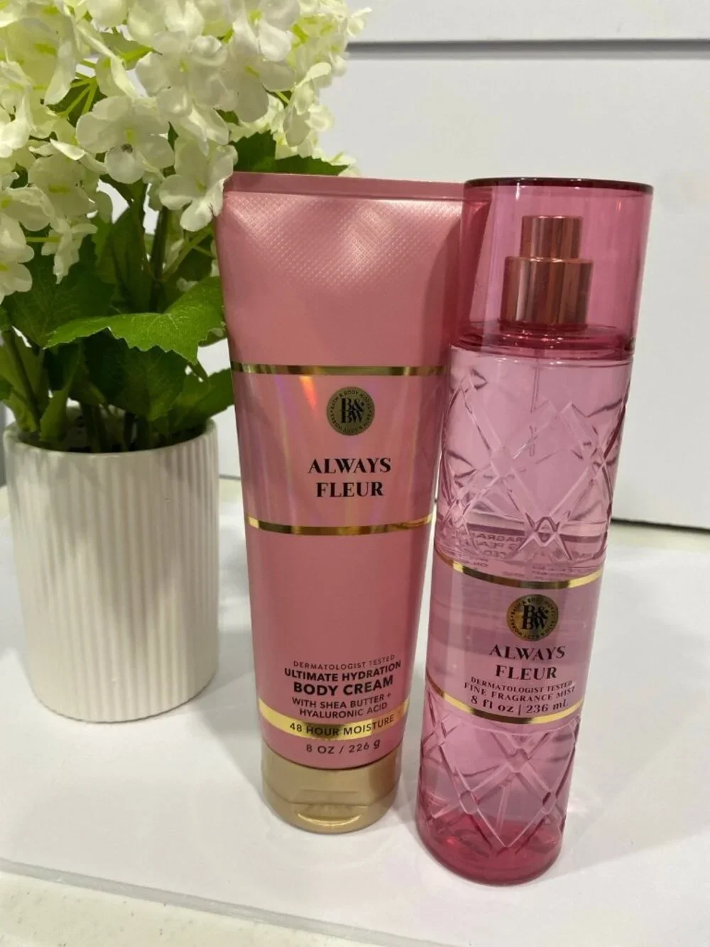 “Always Fleur” Bath & Body Works Everyday Luxuries New 2-Pc Set Body Care Set